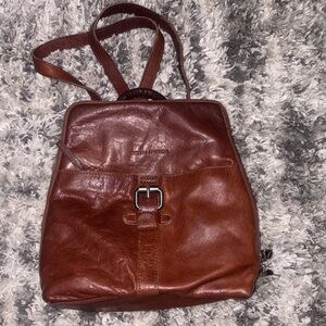 Spikes & Sparrow Brown Leather Backpack